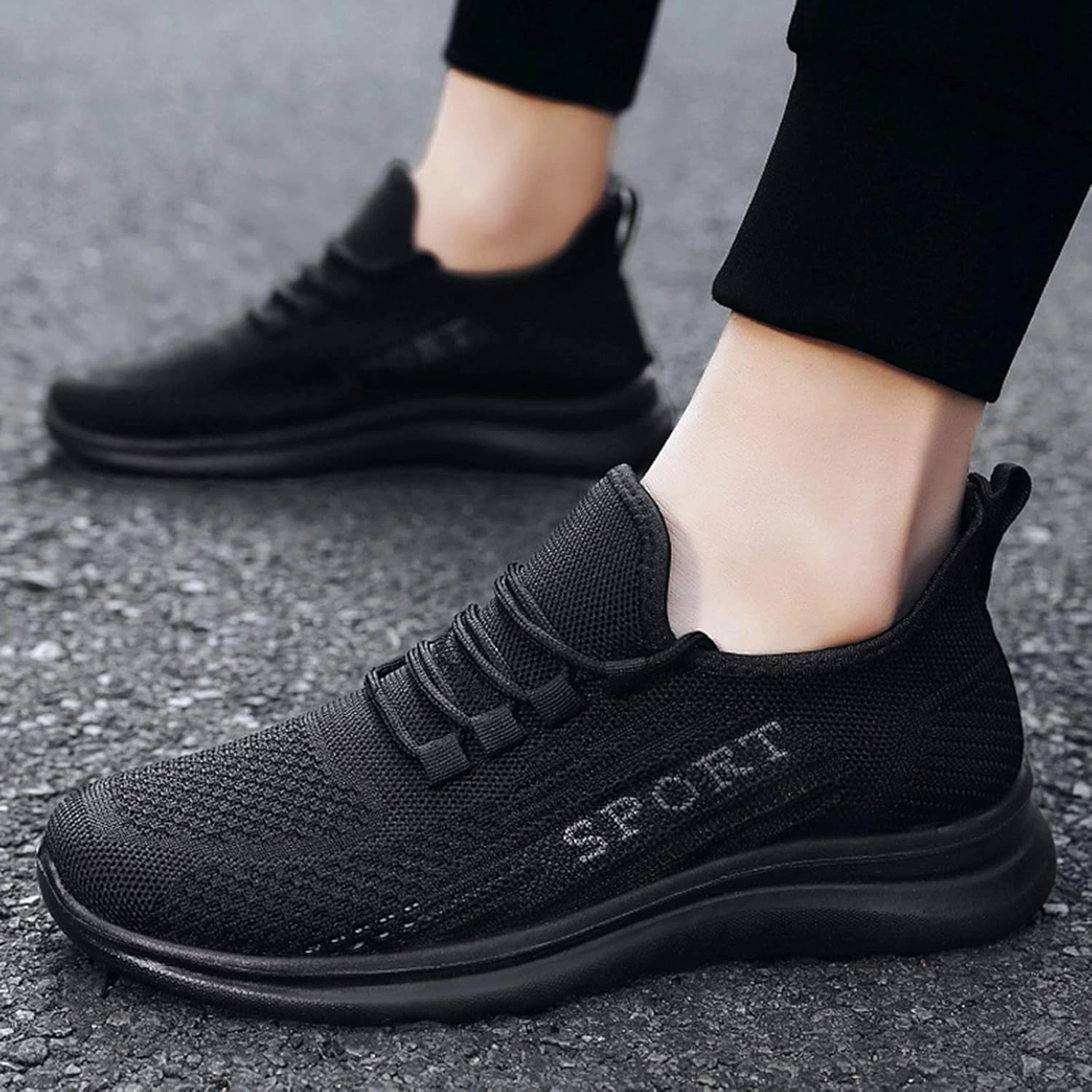 History Of Running Shoes IWIHMIV Men Tennis Shoes Casual Shoes Mens Slip On Running Shoes Athletic Walking Shoes Lightweight Breathable Tennis Sneakers