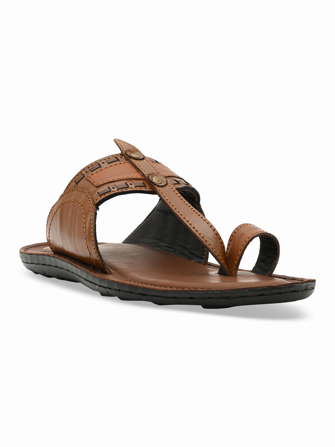 Casual Flat Dress Shoes Regal Tan Men Casual Leather Kolhapuris