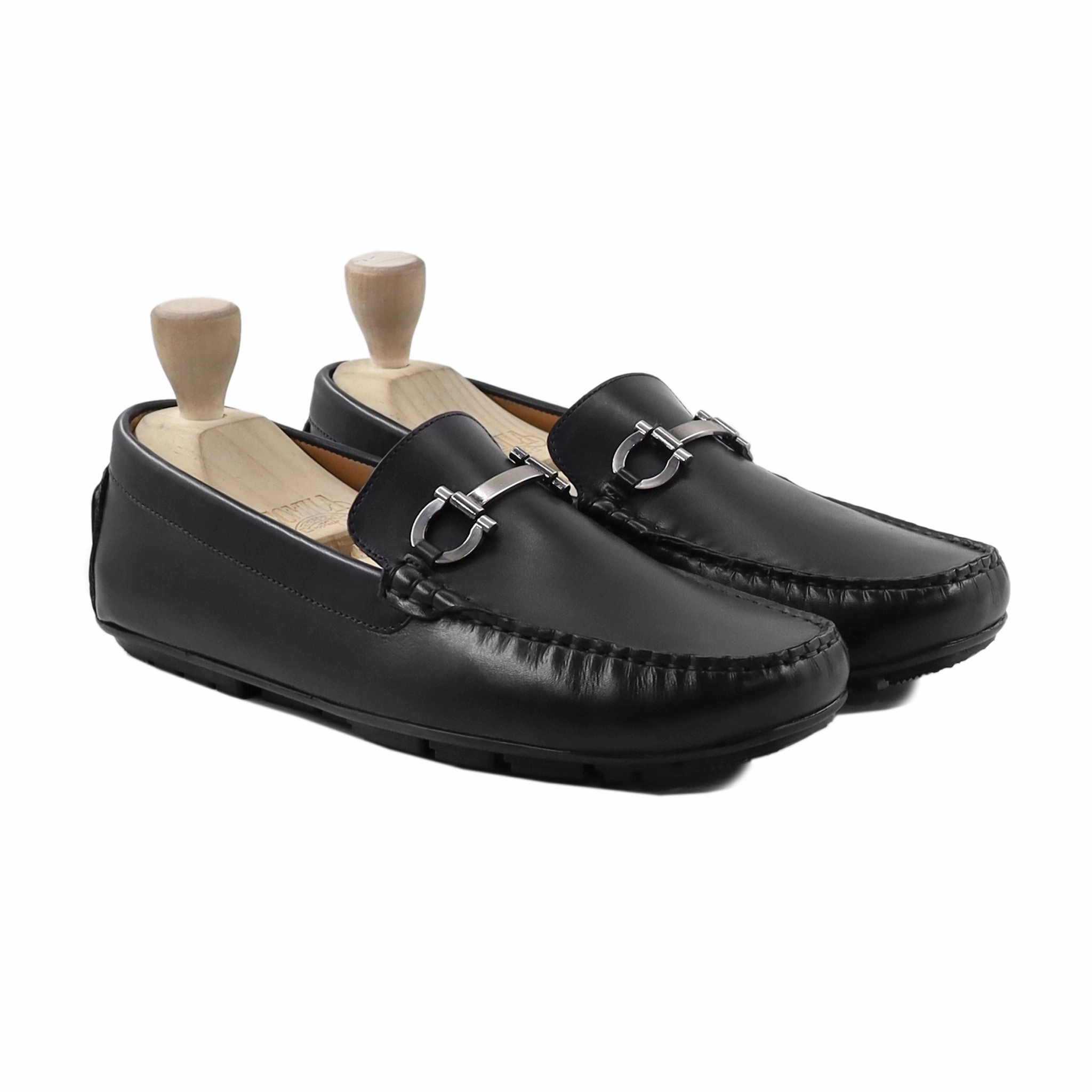 Rocio - Men's Black Calf Leather Driver Shoe Asics Shoes