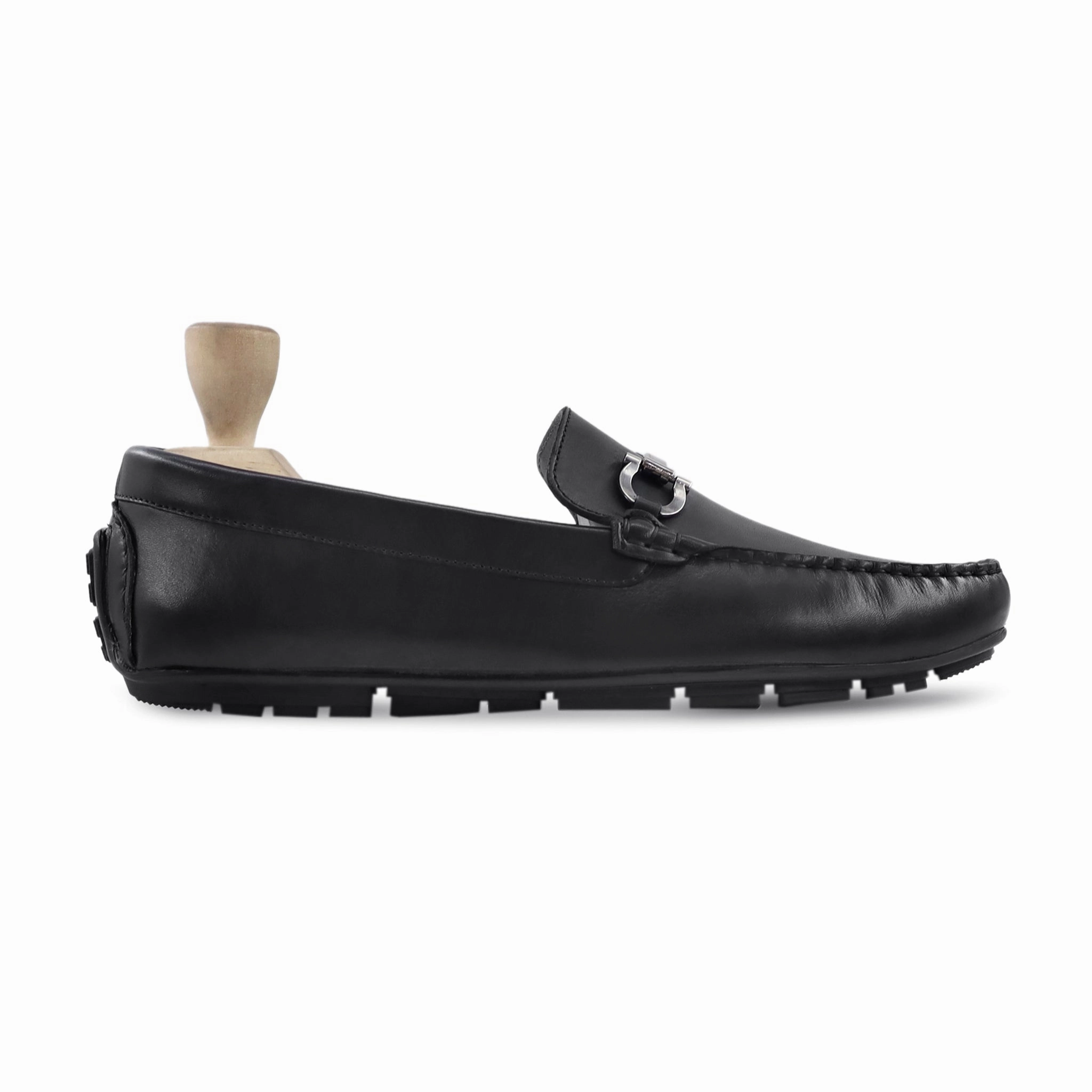 Rocio - Men's Black Calf Leather Driver Shoe Best Everyday Casual Shoes