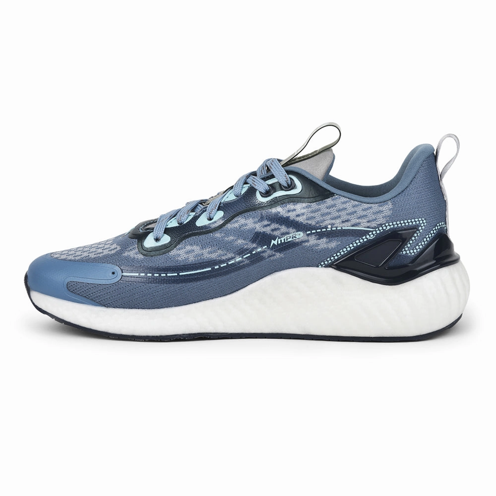 Leap7x Sky Blue Sports Lacing Running Shoes For Men TORNADO-1 By Liberty Peregrine Trail Running Shoes