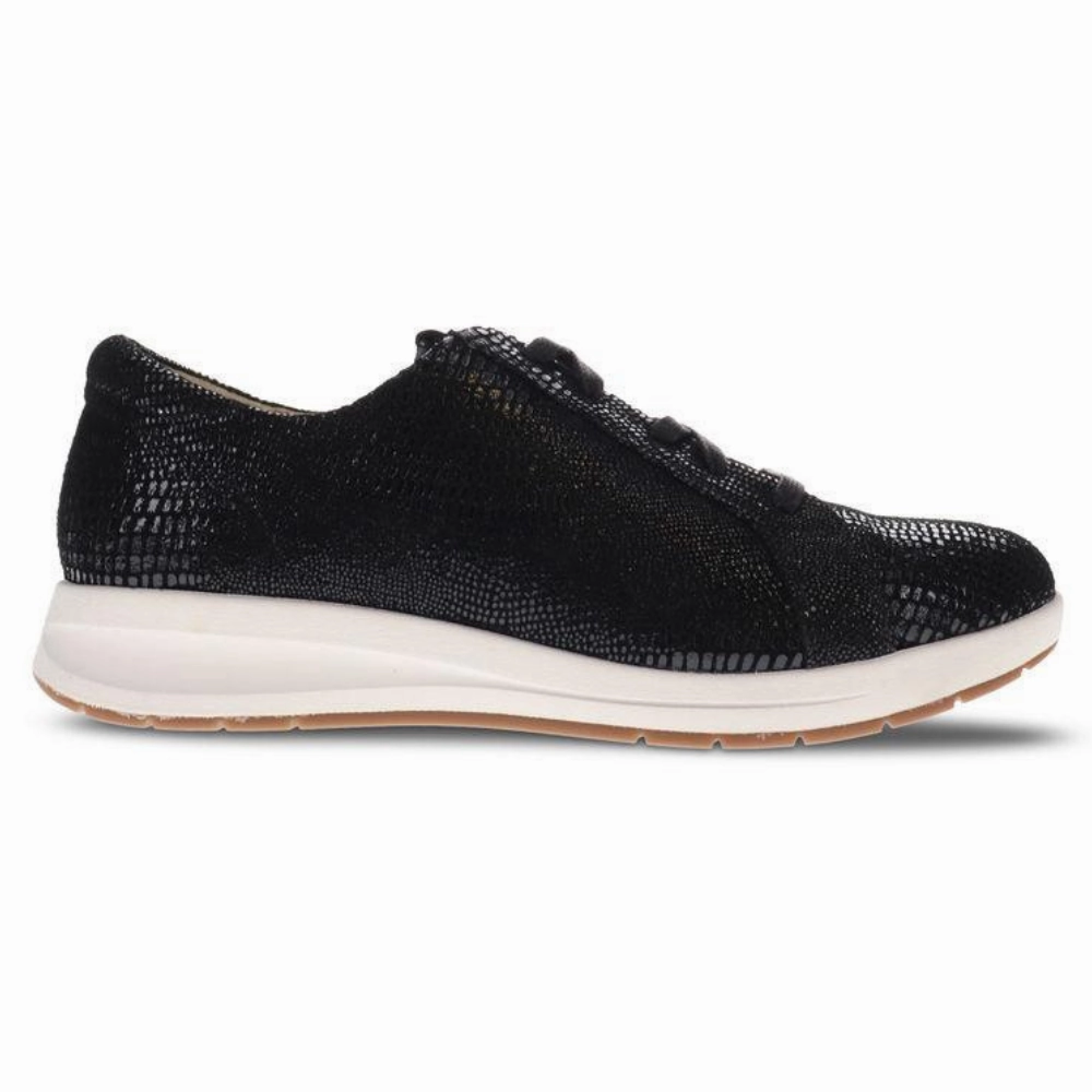 For Pronation Best Walking Revere Athens Black Lizard Sneaker (Women's)