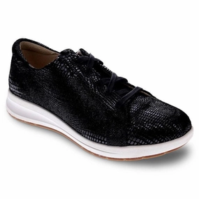 Revere Athens Black Lizard Sneaker (Women's) Best Cheap Walking Shoes
