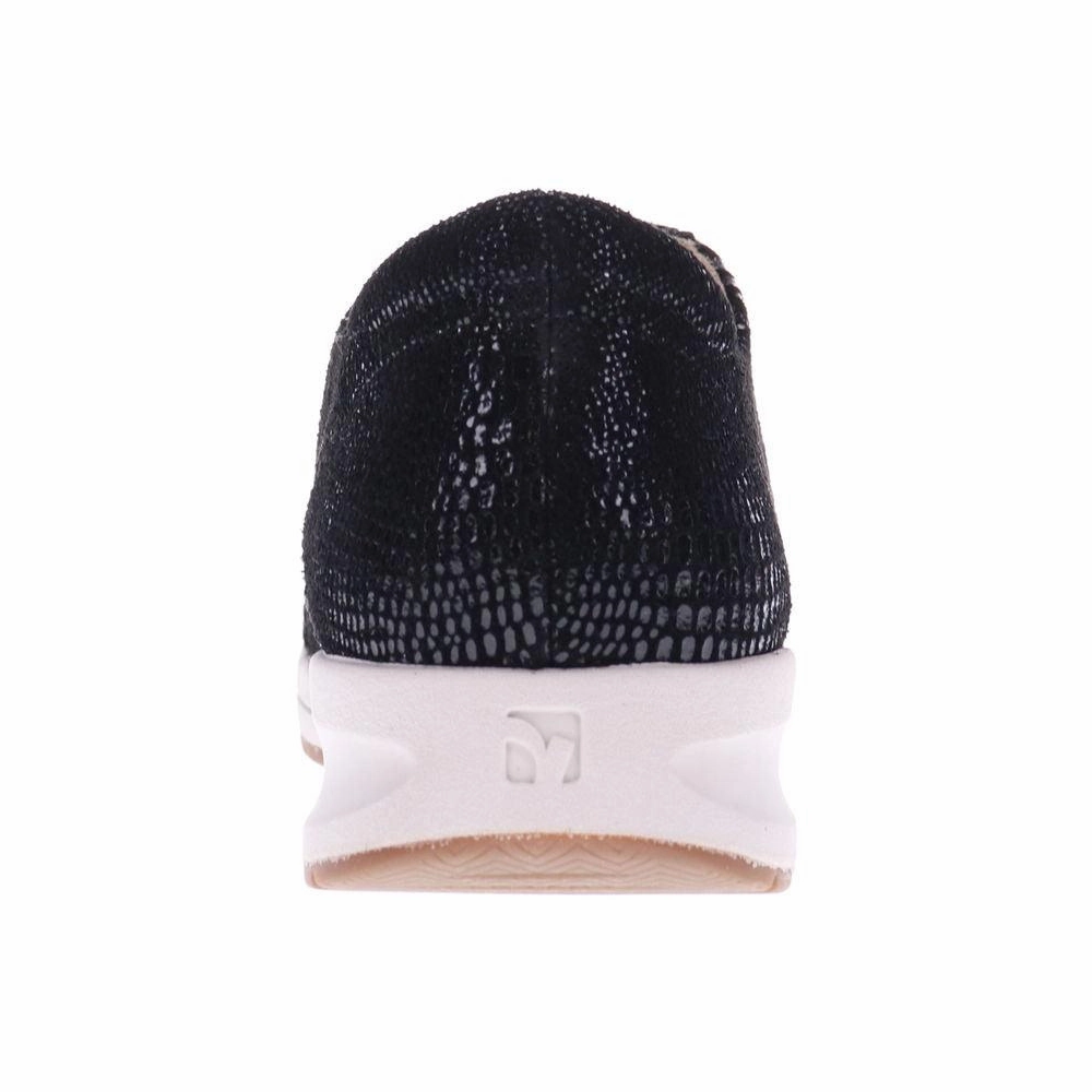 Revere Athens Black Lizard Sneaker (Women's) Plantar Fasciitis  Best Waterproof Walking Shoe  Best