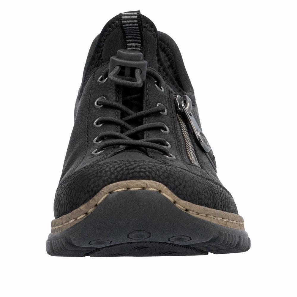 Rieker N3267-01 Ladies Black Hands Free Slip On Shoes Slip On Camp Shoes