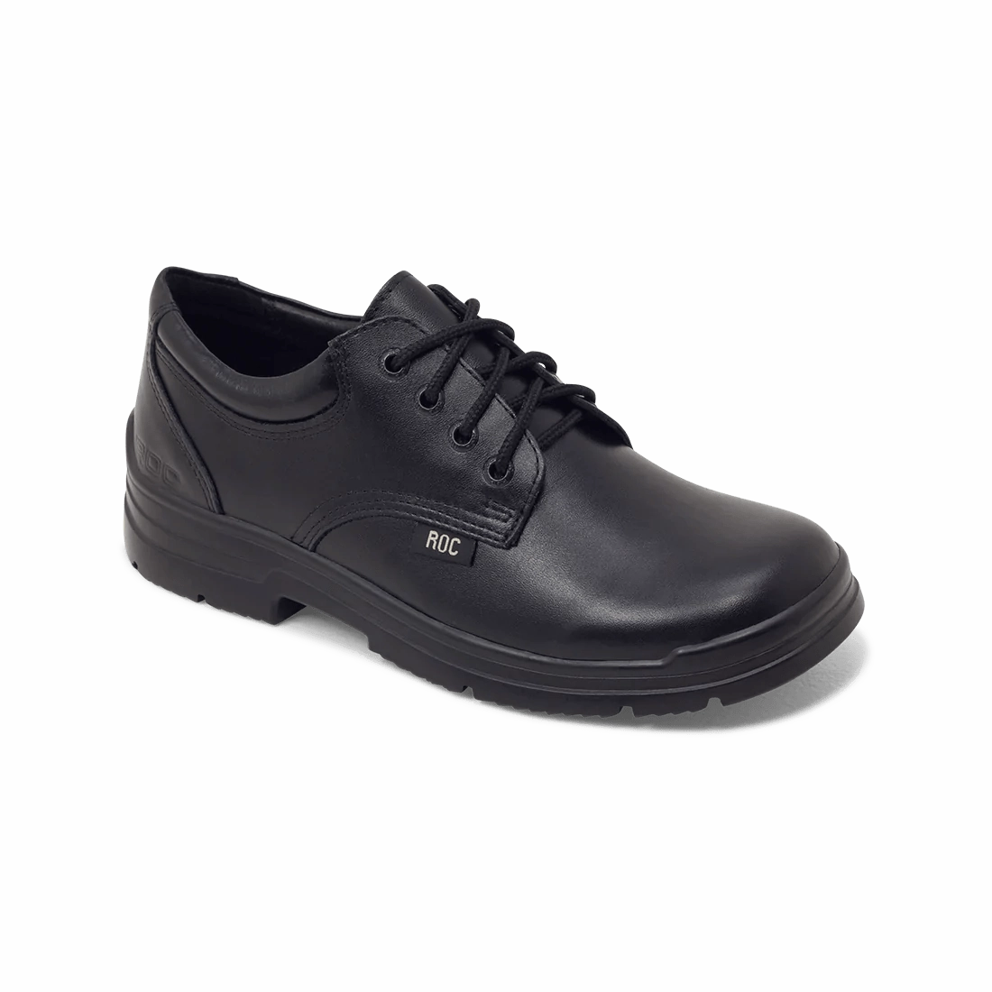 Roc Boots Junior Rigour Black Lace Leather School Shoes Boots Bottoms