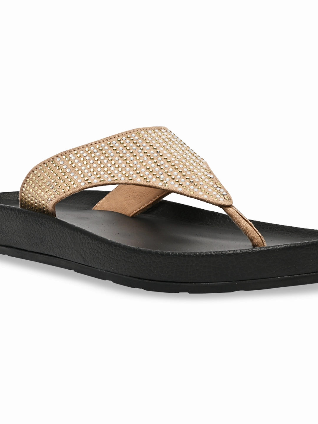 Rocia By Regal Beige Women Casual Flat Flexi Sole Sandals Flat Fur Shoes