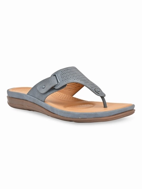 Rocia By Regal Blue Women Casual Laser Cut Flats Shoes To Fix Flat Feet