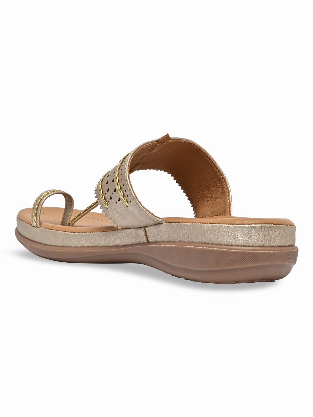 Best Shoes For Footed Rocia By Regal Gold Women Kolhapuri Flat Comfort Sandals