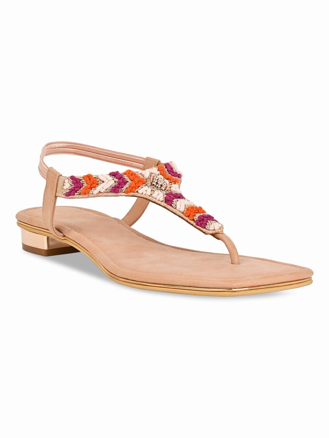 Fall Wedding Shoes Flats Rocia By Regal Pink Women Casual Embroidered Flat Sandals