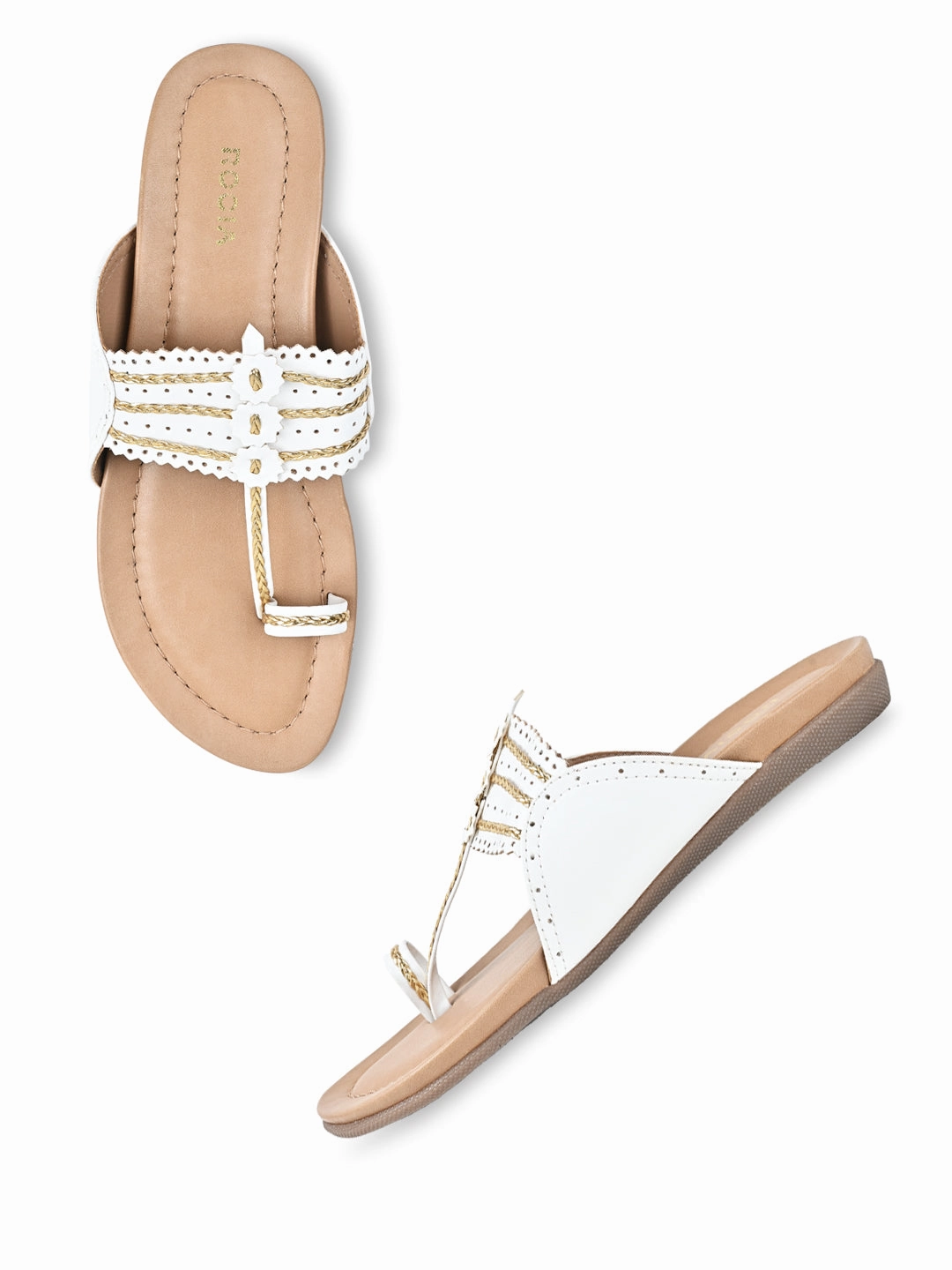 Flat Gianni Bini Shoes Rocia By Regal White Women Casual Kolhapuri Flats