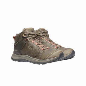 Cabela Hiking Boots Women's Terradora II Leather Waterproof Boot - Brindle/Redwood (Regular Width)