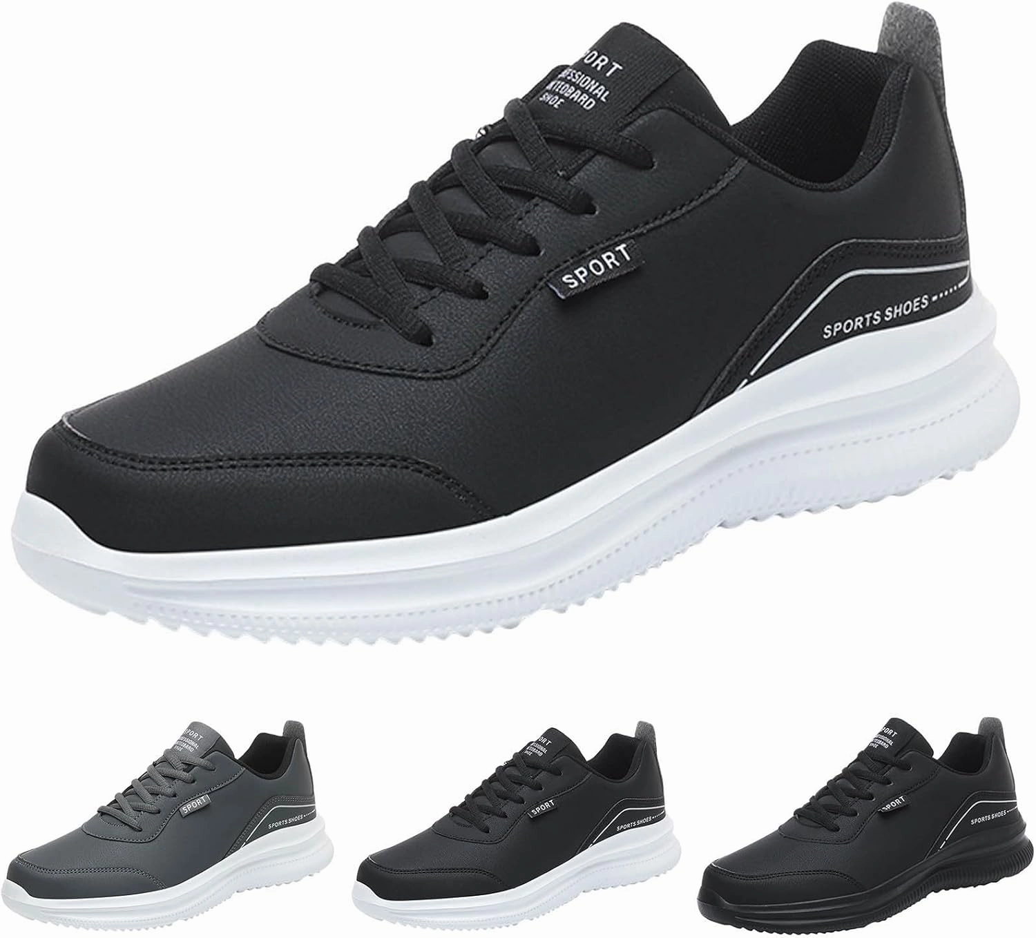 New Balance Shoes Running IWIHMIV Mens Casual Shoes Mens Slip On Walking Shoes Running Tennis Shoes Comfortable Non Slip Work Shoes Lightweight Sports Shoes