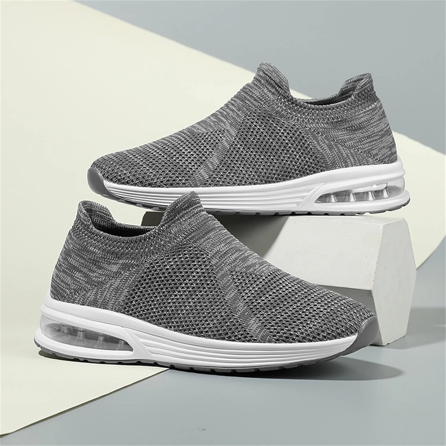 IWIHMIV Men's Slip On Sneakers Men's Athletic Shoes Breathable Tennis Shoes Men Walking Shoes Comfortable Non Slip Shoes for Men Running Shoe Outlet