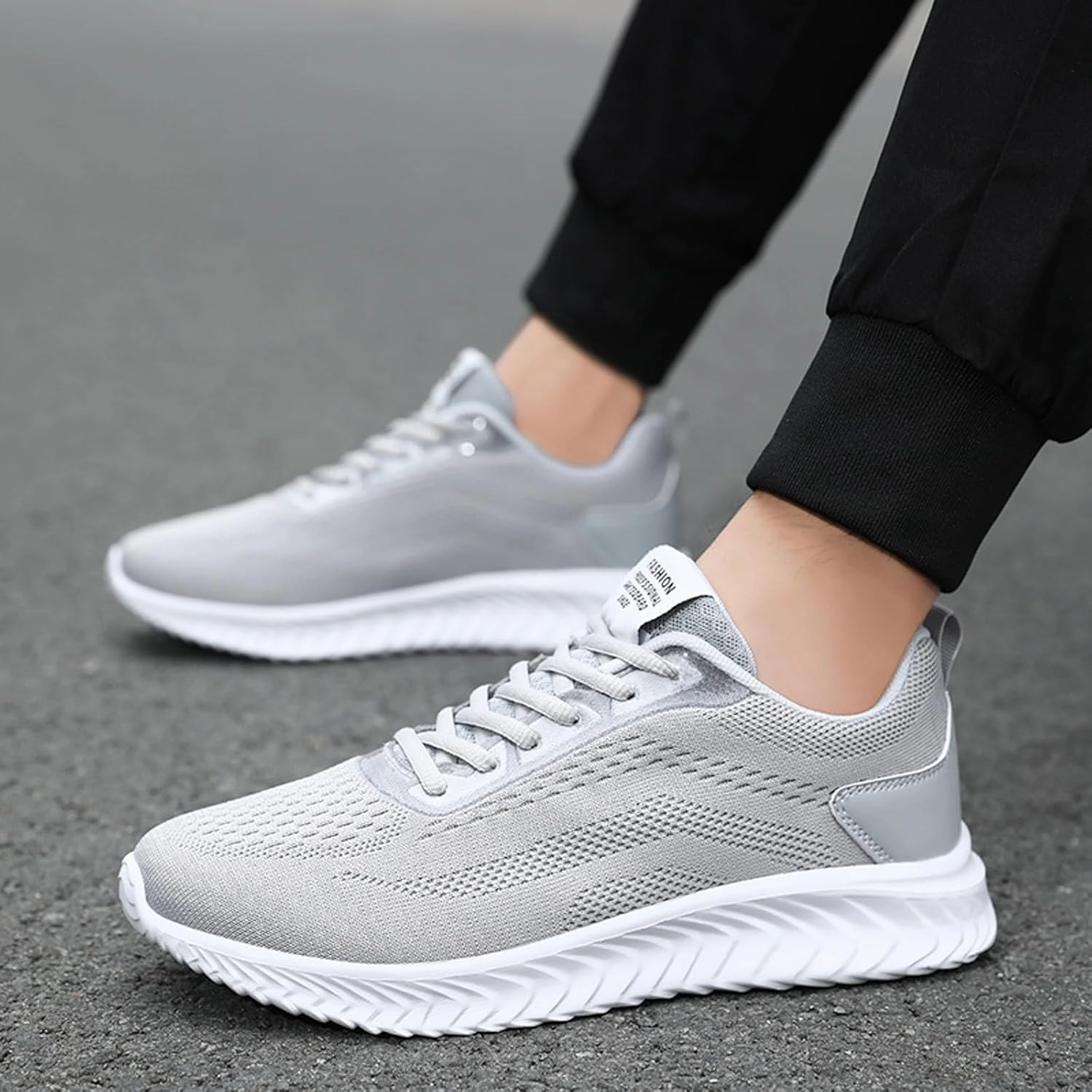 Running Shoes On Beach IWIHMIV Men's Breathable Tennis Shoe Lightweight Walking Shoes Thick Bottom Soft Sole Non Slip Running Shoes