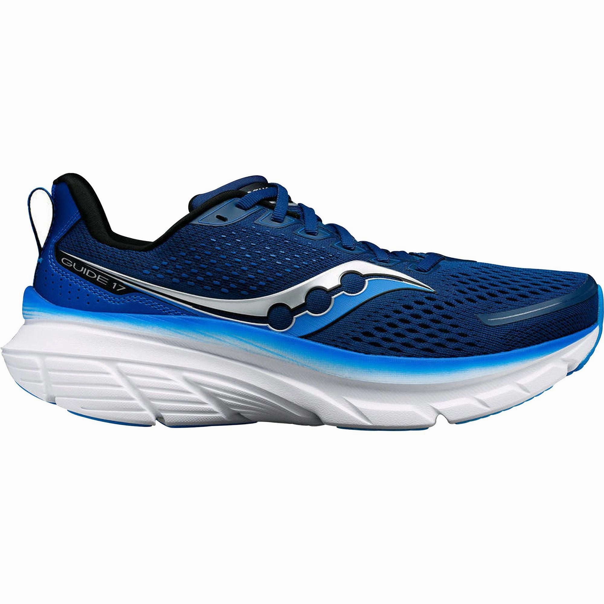 Saucony Guide 17 WIDE FIT Mens Running Shoes - Navy Running Shoes Warranty