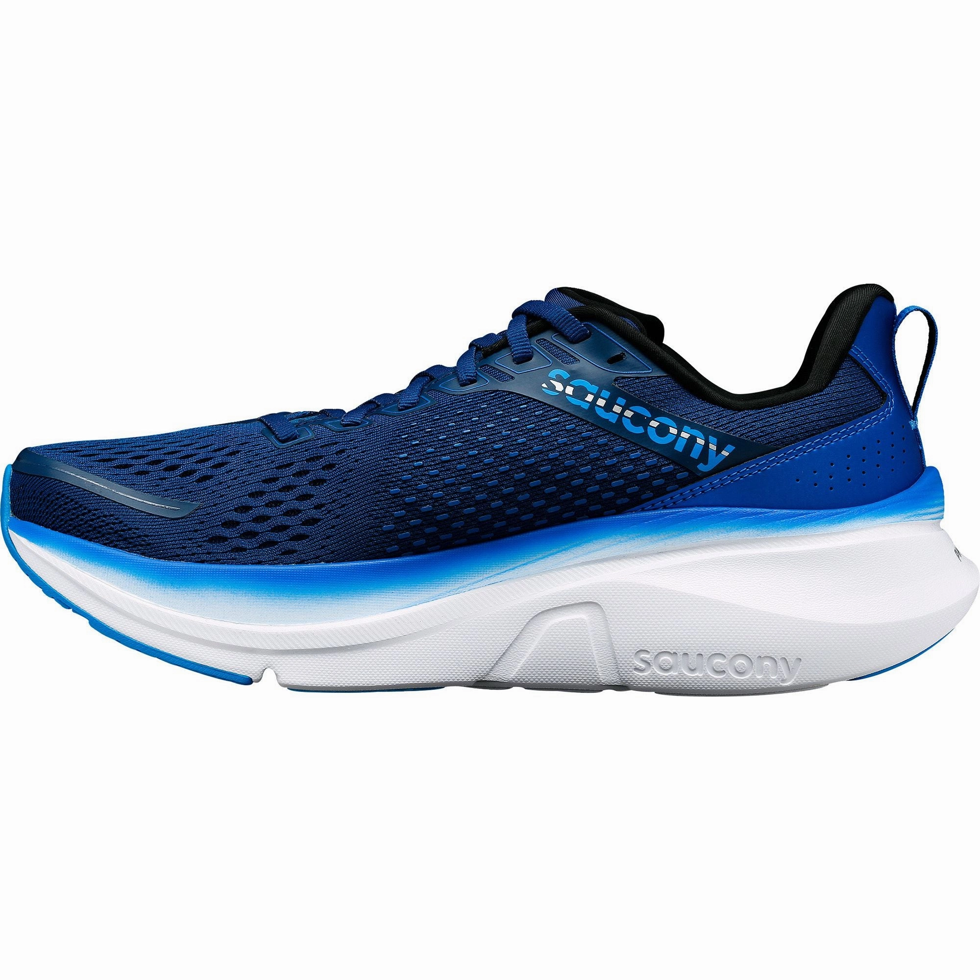 Running And Shoes Saucony Guide 17 WIDE FIT Mens Running Shoes - Navy
