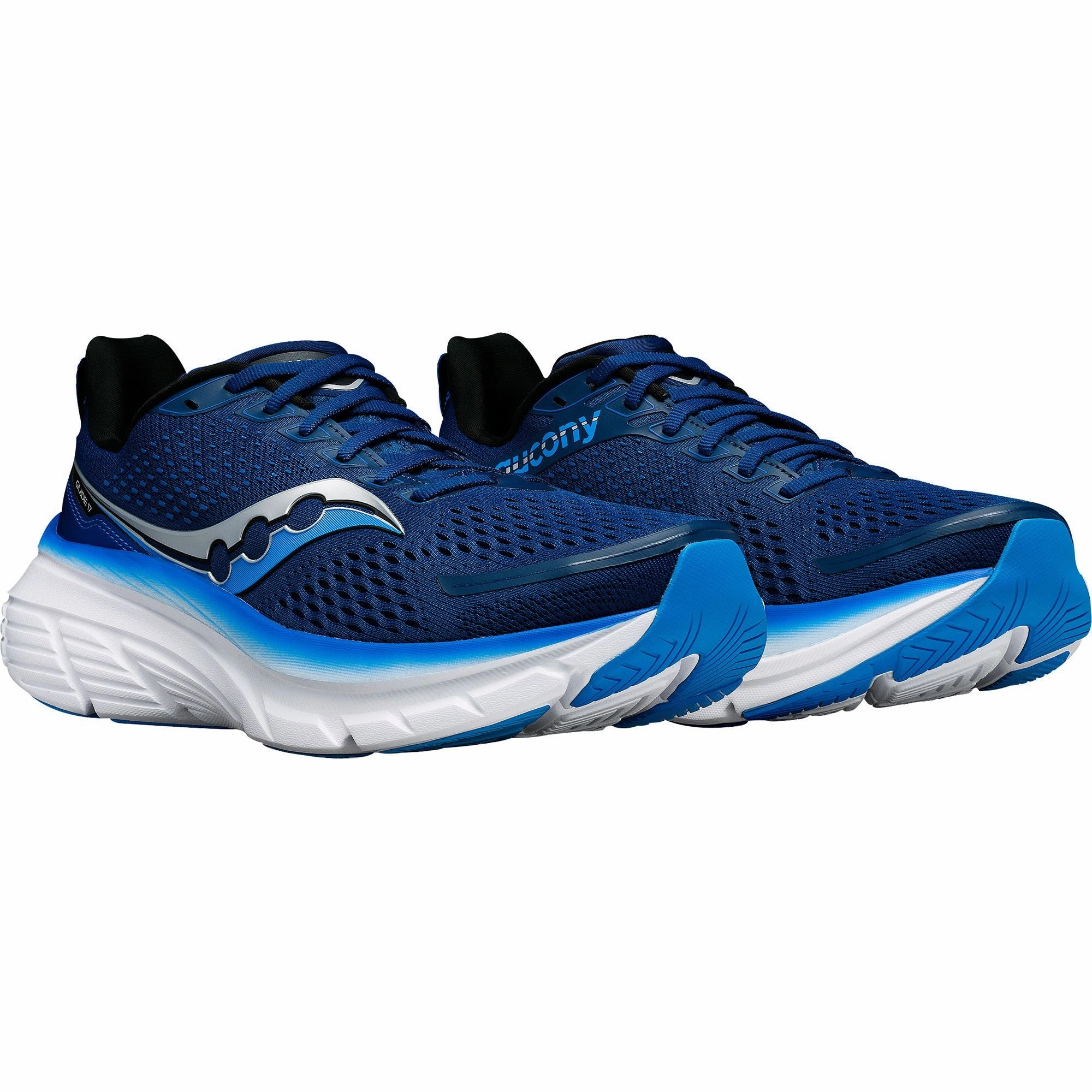 Saucony Guide 17 WIDE FIT Mens Running Shoes - Navy Best Running Shoes For Feet