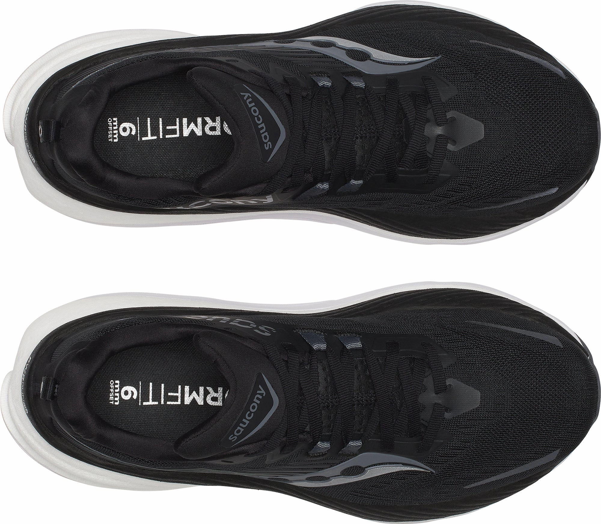 Saucony Hurricane 24 Mens Running Shoes - Black Running Workout Shoes