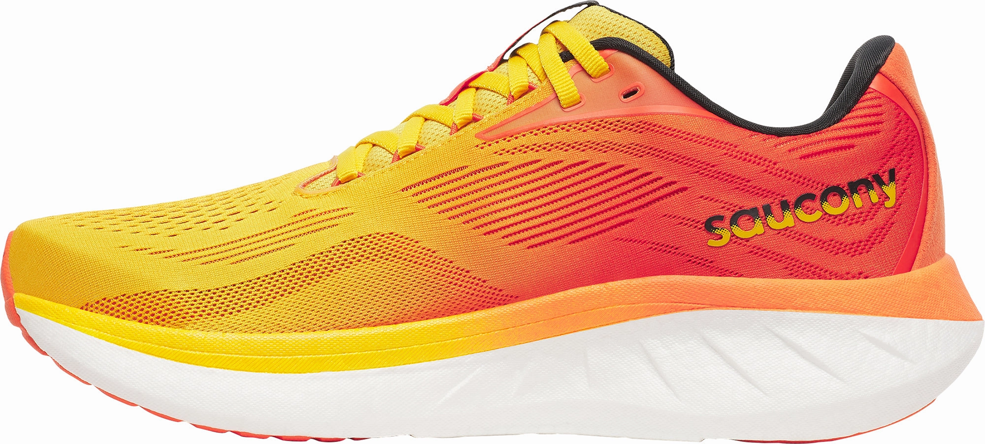 Walk Run Shoes Saucony Ride 18 Mens Running Shoes - Yellow