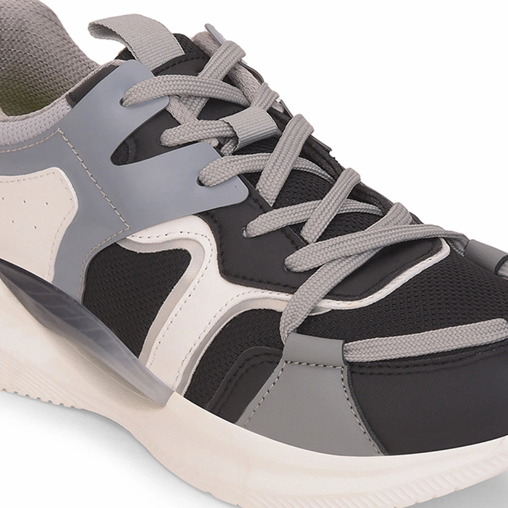 Trail Running Shoes On Road Leap7x Light Grey Sports Lacing Running Shoes For Kids GAMEON-2EL By Liberty