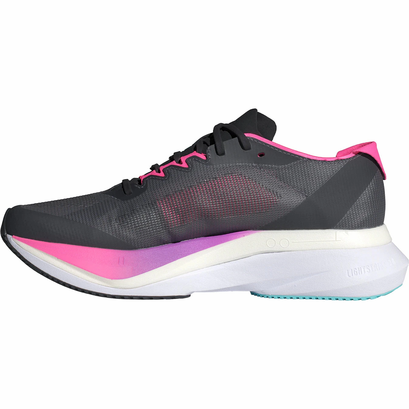 Women's Adizero Boston 12 Grey Five / Crystal Jade / Lucid Pink Champs Adidas Shoes