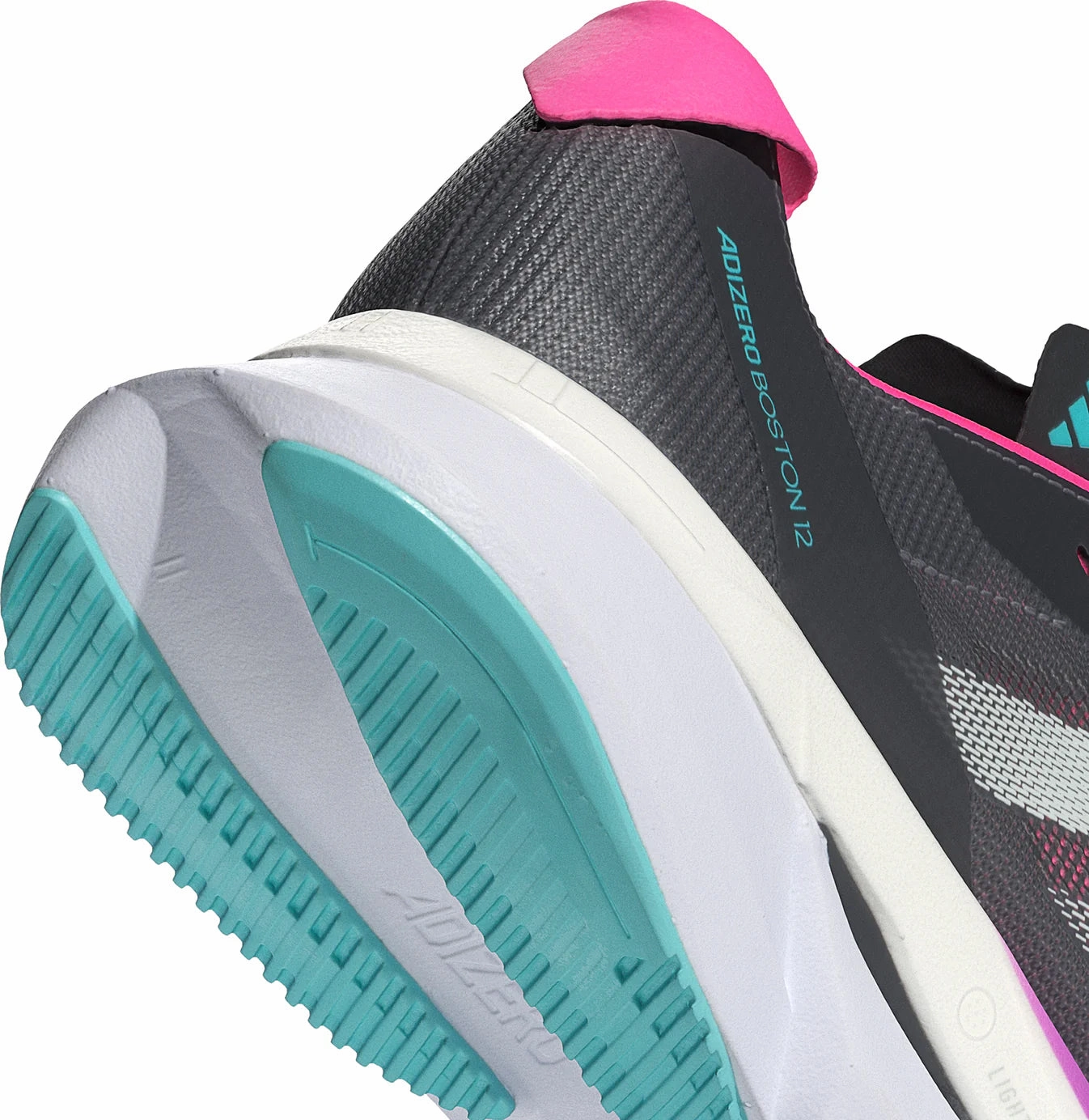 Wu Tang Adidas Shoes Women's Adizero Boston 12 Grey Five / Crystal Jade / Lucid Pink