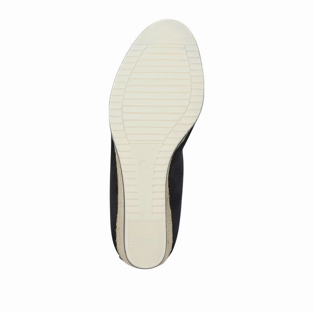 Smart Memory Foam Espadrilles - WBINS41022 / 327 180 - Navy Espadrille Flats Peep Toe