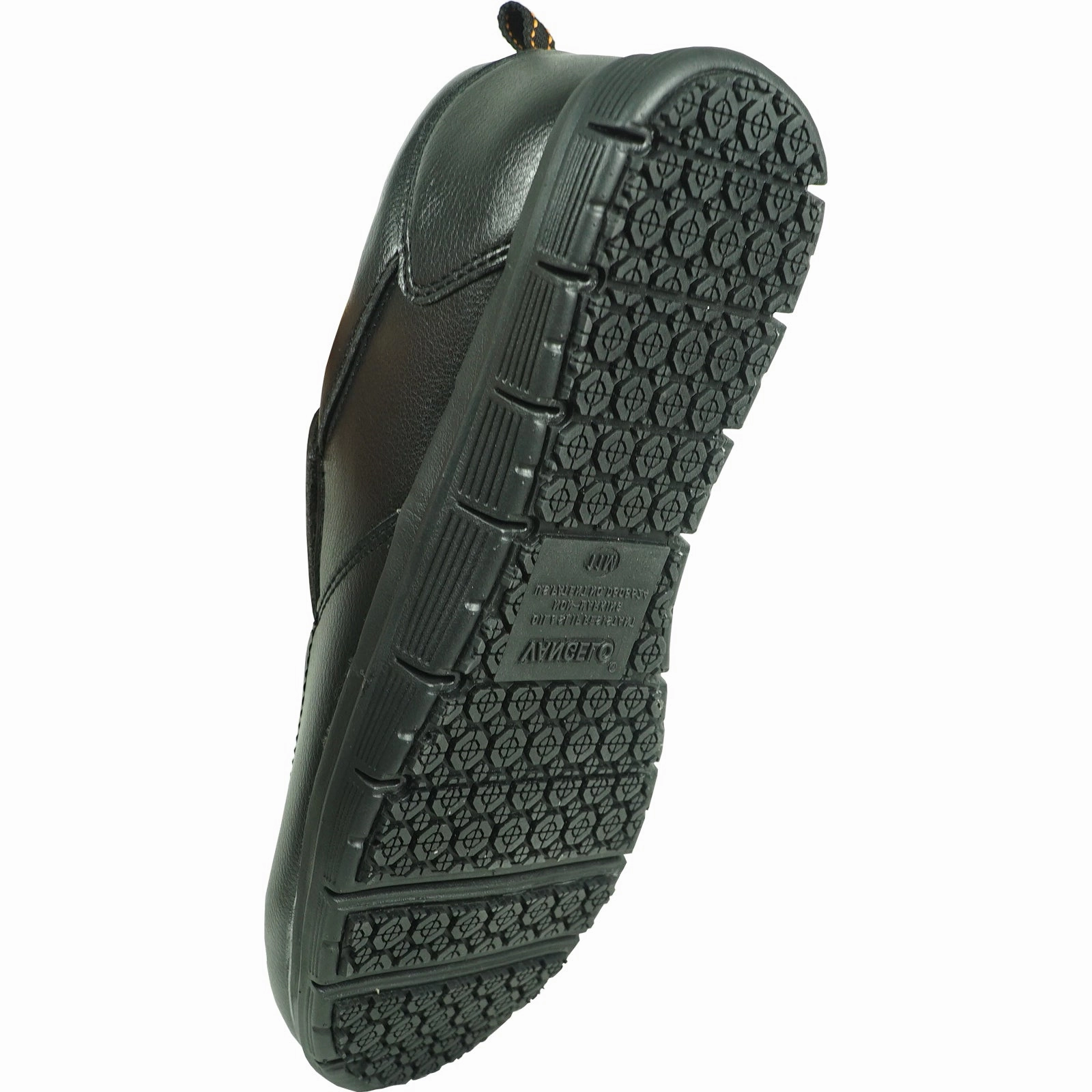 VANGELO Men Slip Resistant Shoe NICK-3 Black  - Wide Width Available L