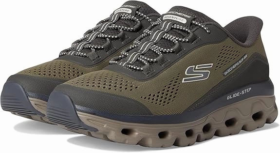 Skechers Men's Glide-Step Sole Hands Free Slip-in Sneaker Lyon Wedge Espadrille