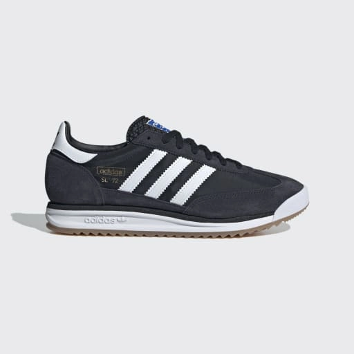 Embroidered Adidas Shoes SL 72 RS SHOES - Core Black / Cloud White / Blue