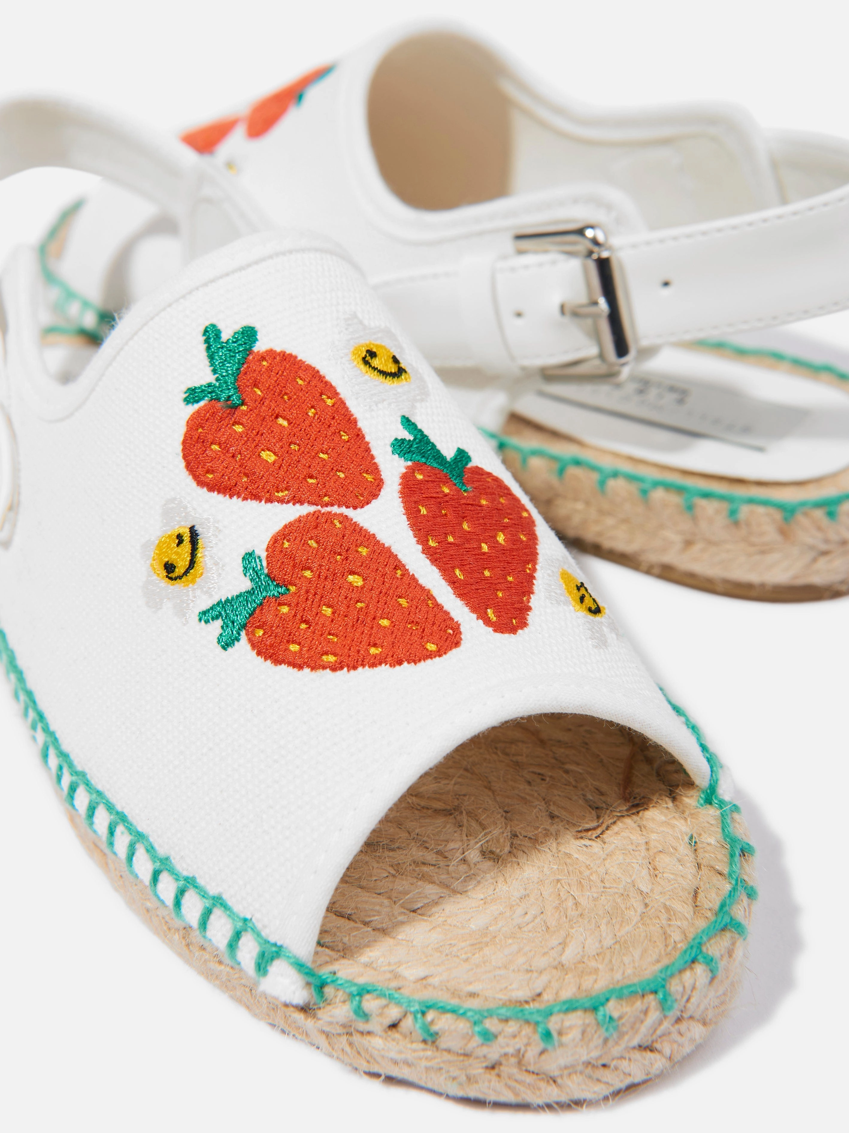 Stella McCartney Girls Strawberry Espadrilles in Ivory Edward Meller Espadrilles