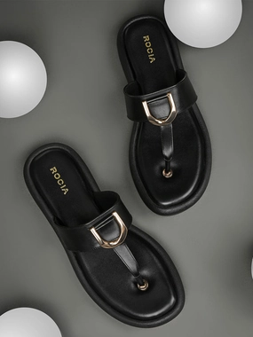 Ck Flat Shoes Rocia By Regal Black Women Casual Buckled Flats