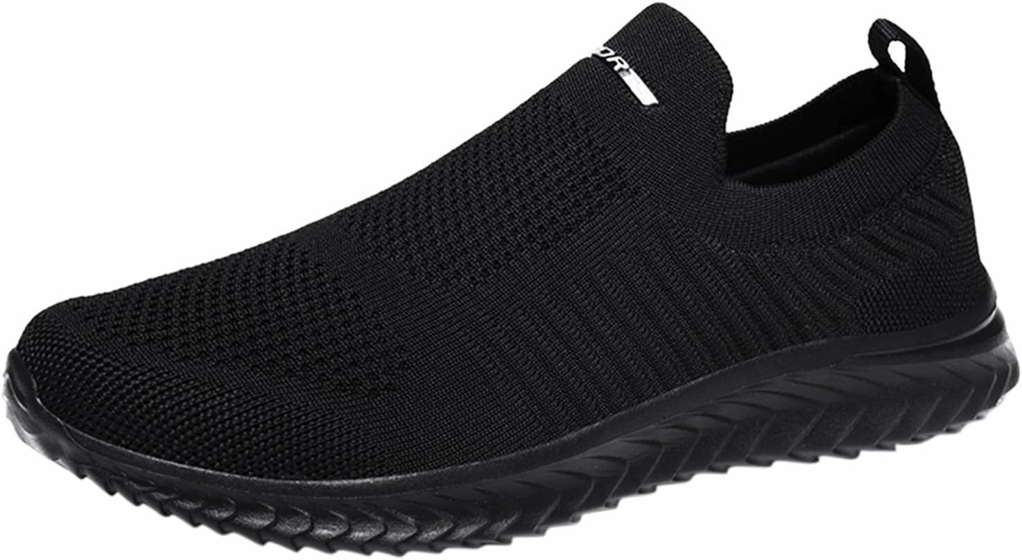 IWIHMIV Mens Slip On Sneakers Mens Athletic Running Tennis Shoes Lightweight Breathable Comfortable Sport Walking Sneakers On Run Tennis Shoes