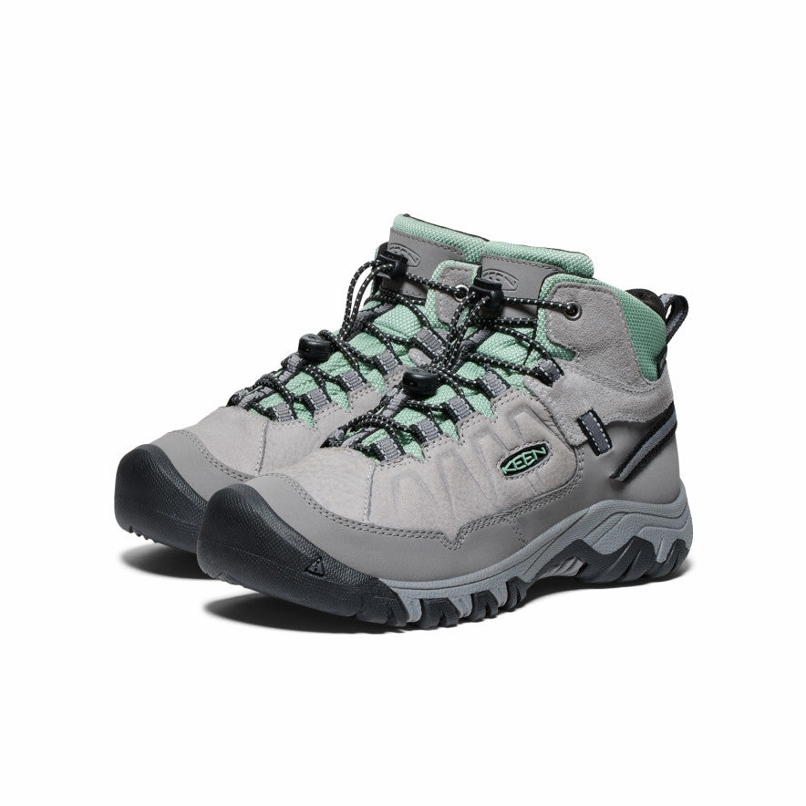 Supportive Hiking Boots Big Kids' Targhee IV Waterproof Hiking Boot  |  Alloy/Granite Green