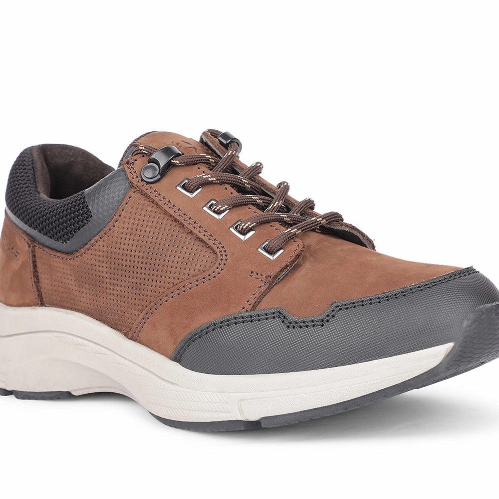 Healers Casual Brown Lacing Shoes For Men A576-05 By Liberty Titan Casual Alloy Toe Work Shoe