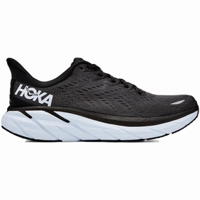 Best Shoes For Doctors Men's Hoka Clifton 8, Black/White, 10 2E Wide