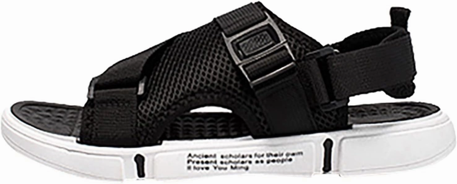 High Quality Casual Shoes Men Sports Sandals Fashion Solid Color Hollow Out Casual Breathable Slippers Shoes Mens Leather Fisherman Sandals Men Shoes M