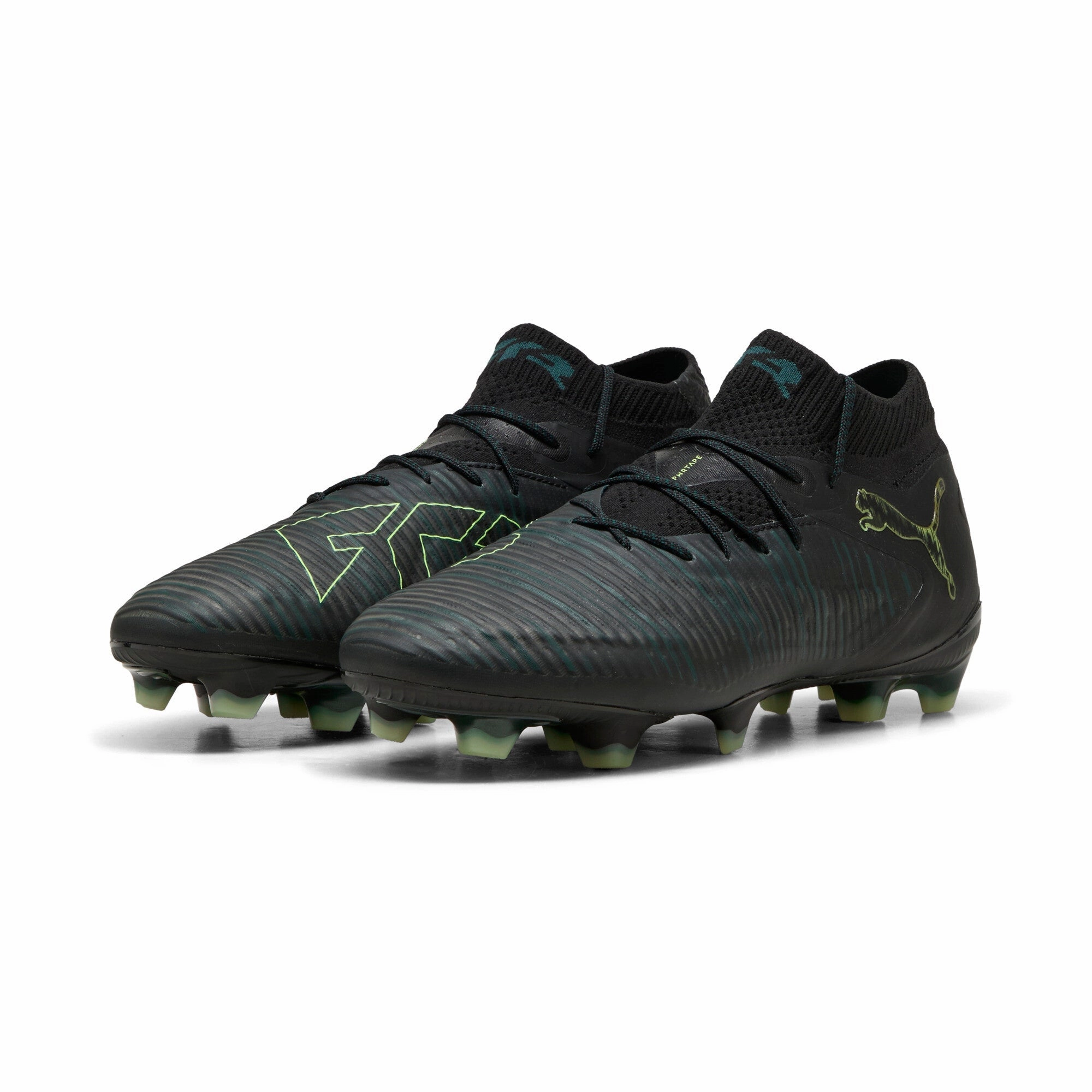 Youth Soccer Cleats Size 1.5 PUMA Future 8 Ultimate Firm Ground Soccer Cleats -Black/Green