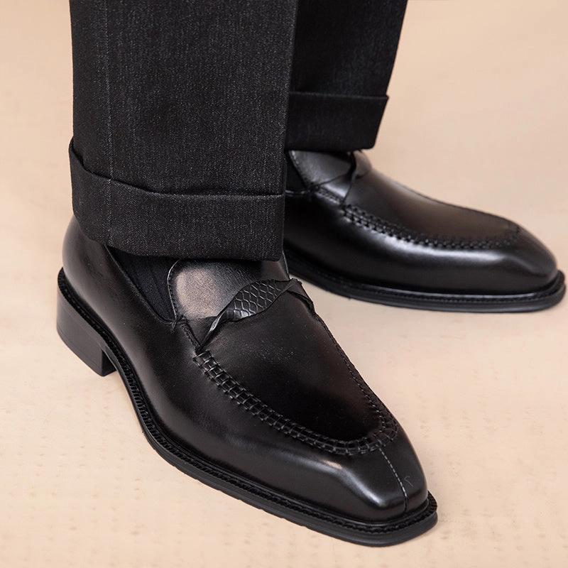Business Casual High Heels Spring And Autumn Leisure Versatile Leather Shoes For Men