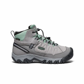 Best Light Hiking Boots For Wide Feet Big Kids' Targhee IV Waterproof Hiking Boot  |  Alloy/Granite Green
