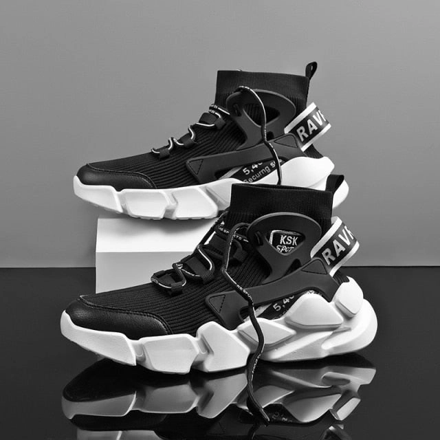 HOT! High-top Men's Sneakers Heighten Fashion Men Casual Shoes Autumn 2021 New Plus Size White Sneakers Damping Tennis Shoes Glitter Tennis Shoes Amazon