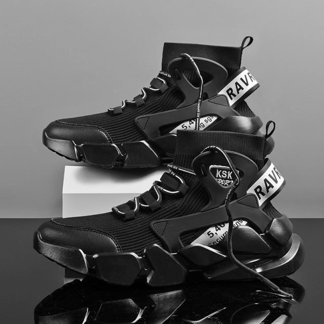 Tennis Shoes Made In Usa HOT! High-top Men's Sneakers Heighten Fashion Men Casual Shoes Autumn 2021 New Plus Size White Sneakers Damping Tennis Shoes