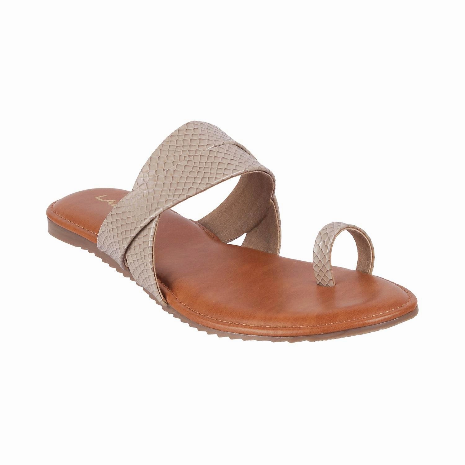 Aria - Textured Toe-Ring Flats (1195) Soft Sole Flat Shoes