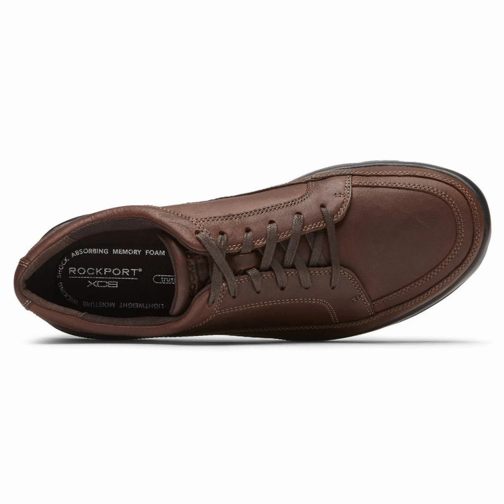 Rockport Junction Point Chocolate Leather Lace-Up Shoe (Men's) Low Casual Shoes