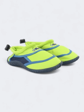 Kid's Boy's Graphic Printed Swim Shoes,Neon Green Lightning Mcqueen Slides