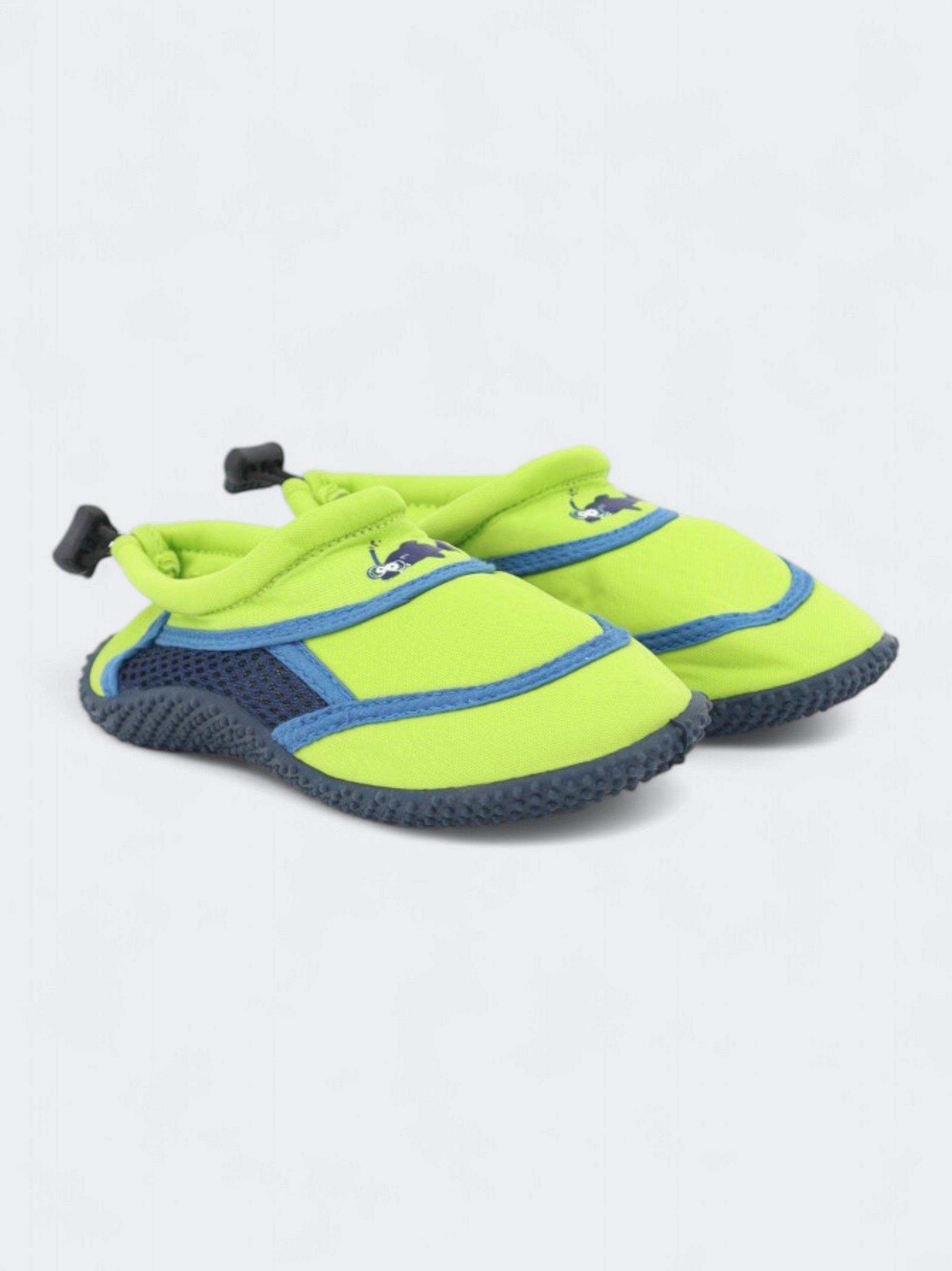 Goldenstar Slides Kid's Boy's Graphic Printed Swim Shoes,Neon Green