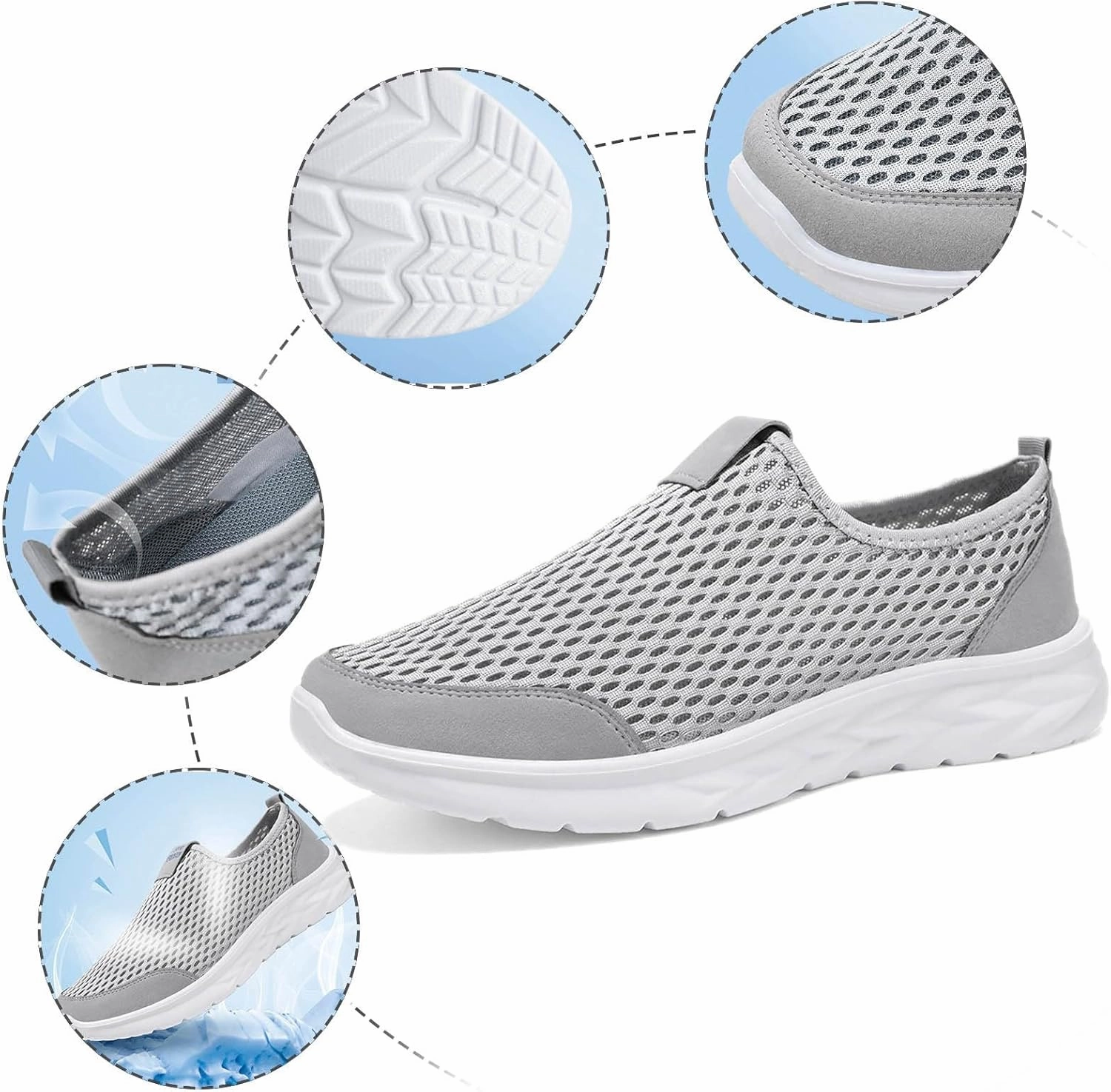 Swift Run Running Shoes Mens Tennis Shoes Men's Running Shoes Lightweight Breathable Walking Shoes Non Slip Sneakers Mesh Casual Sports Shoes