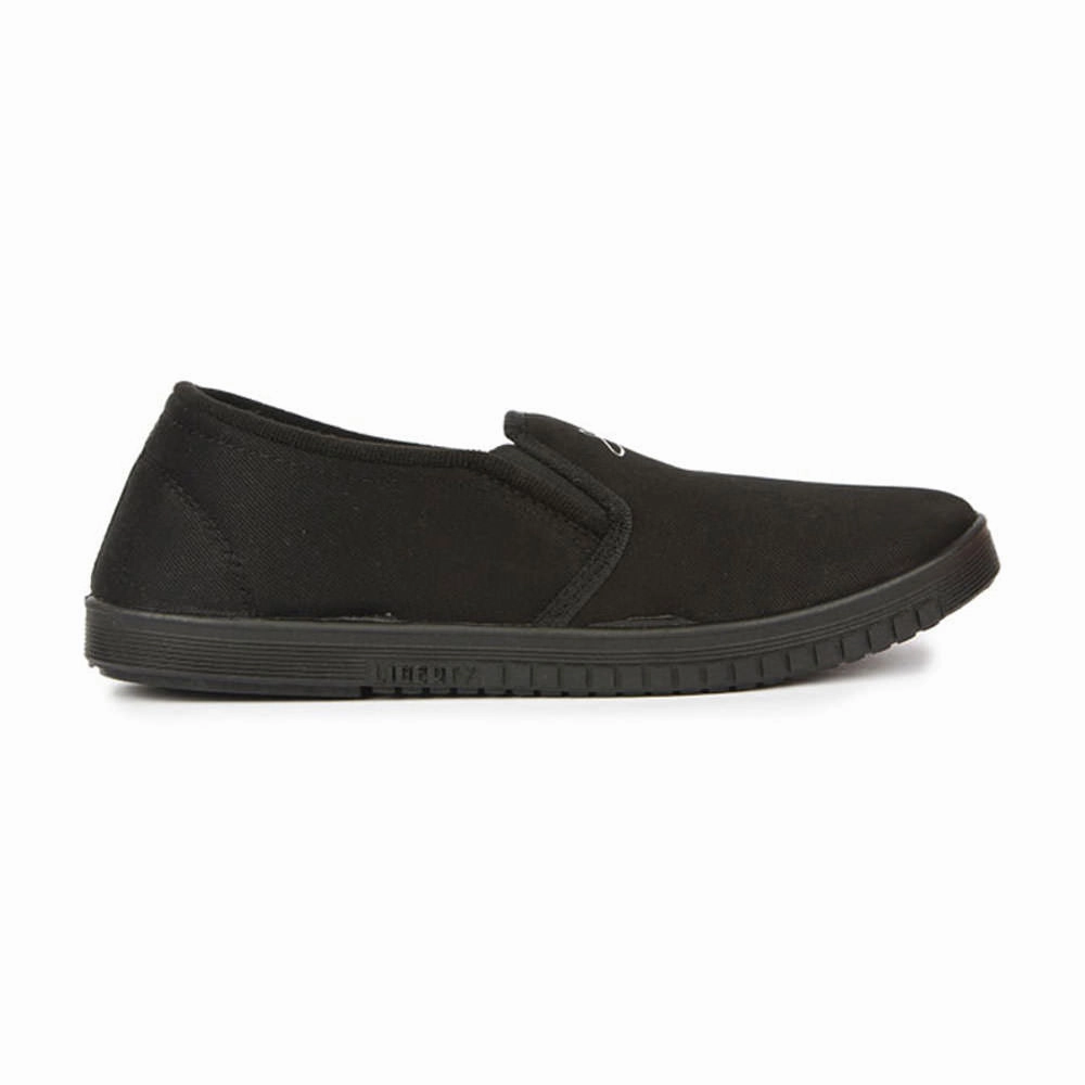 Gliders Casual Black Slip on Moccasins Shoes For Men JOGGING-E By Liberty Island Casual Shoes