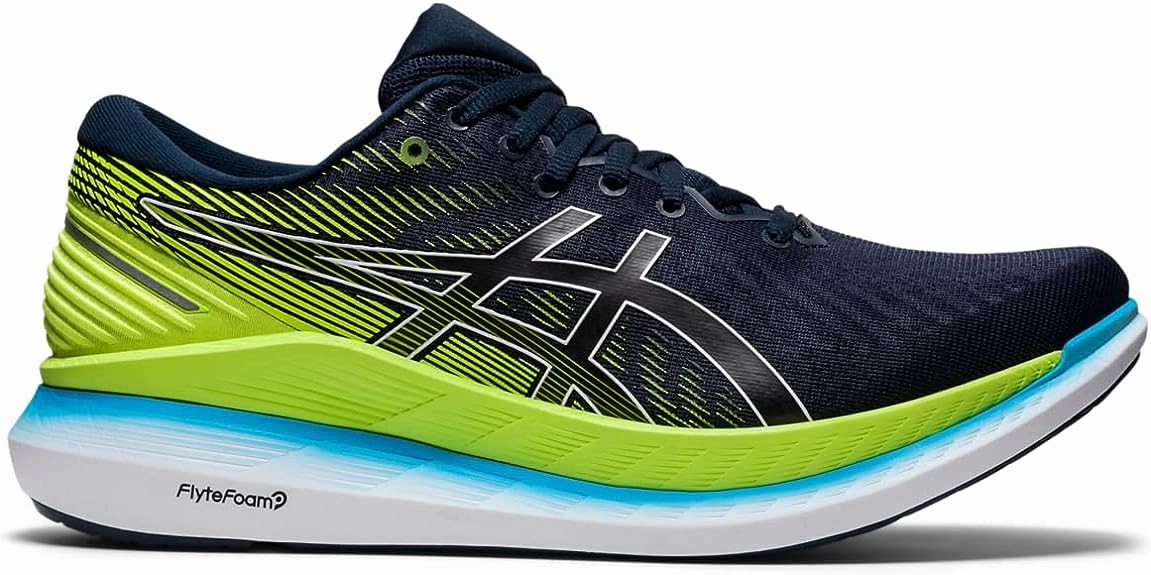 Asics Gel Nimbus 18 Running Shoe Men's Asics Glideride 2, French Blue/Hazard Green, 8.5 D Medium